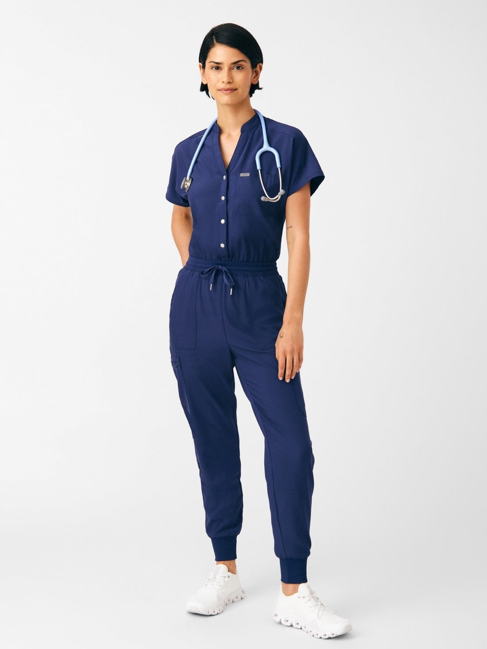 Navy Blue Women's Medical Jumpsuit by Landau Forward